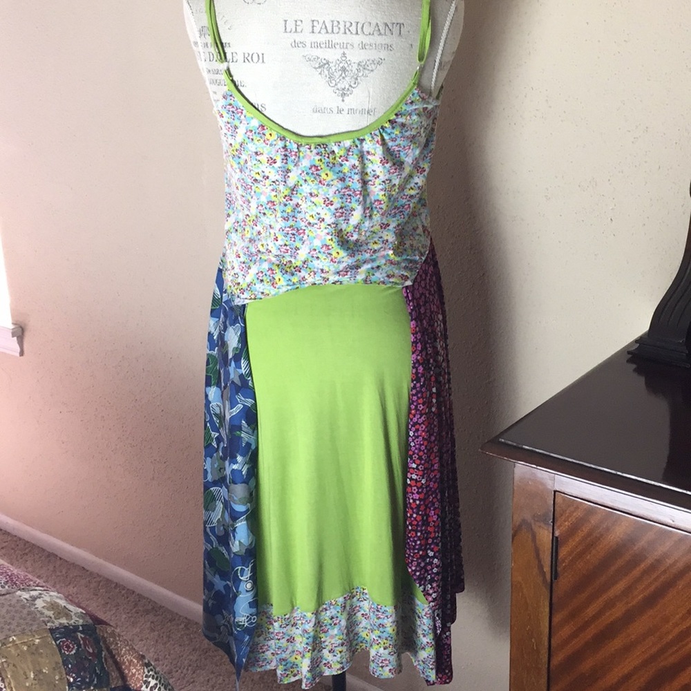 Rising International Boho Patchwork Flowy Dress - image 2